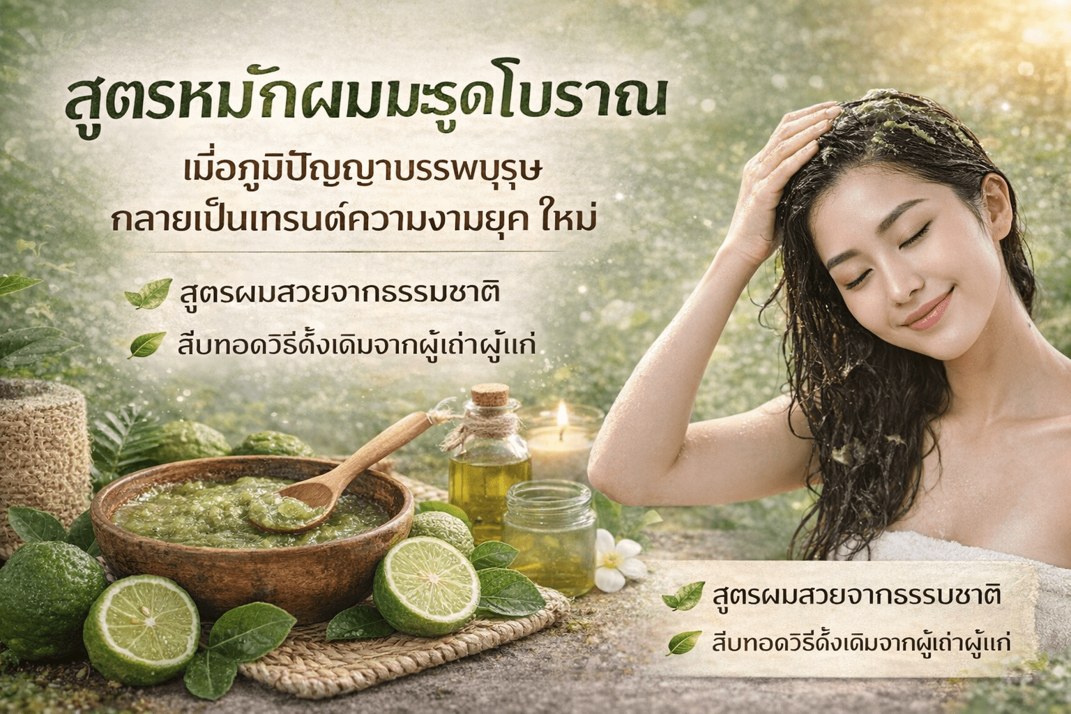 สูตรหมักผมมะกรูดโบราณ