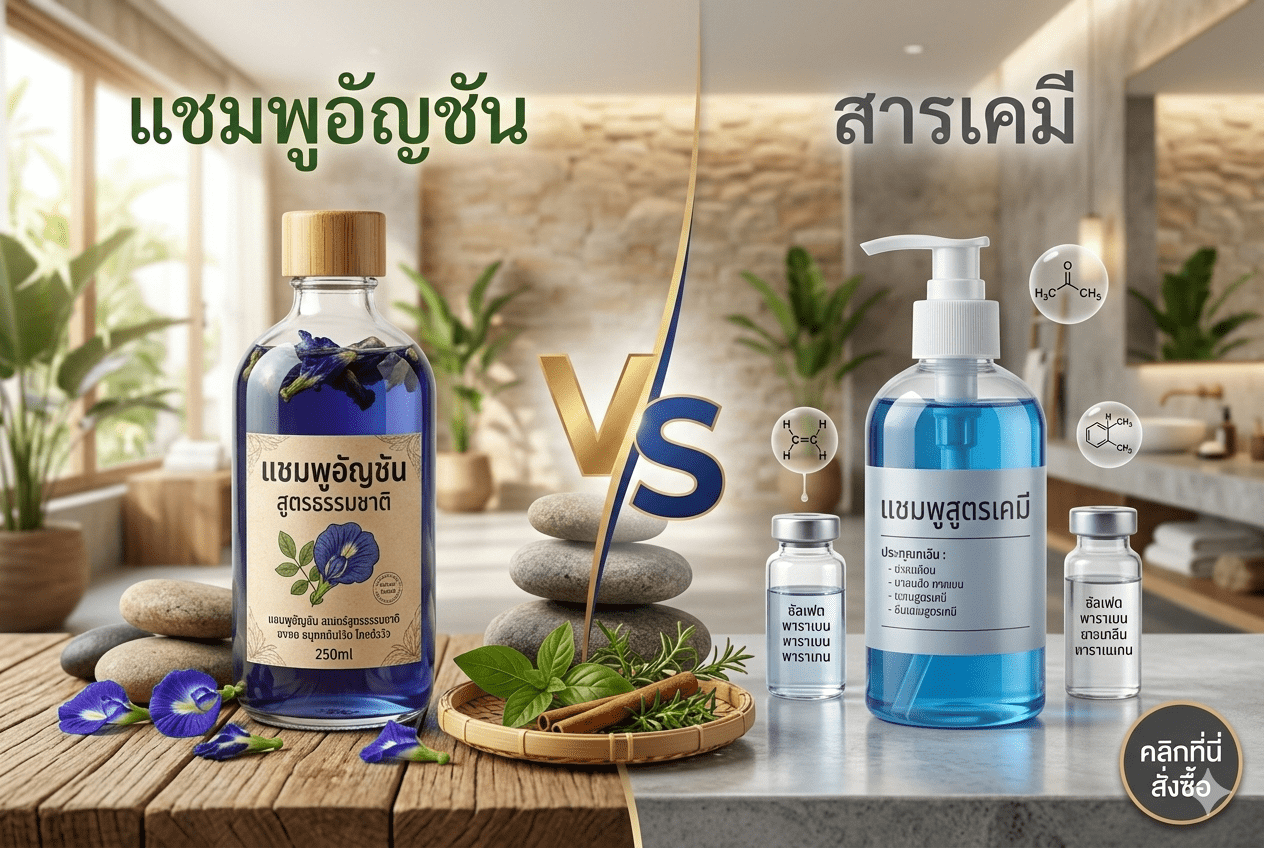 แชมพูอัญชัน VS สารเคมี