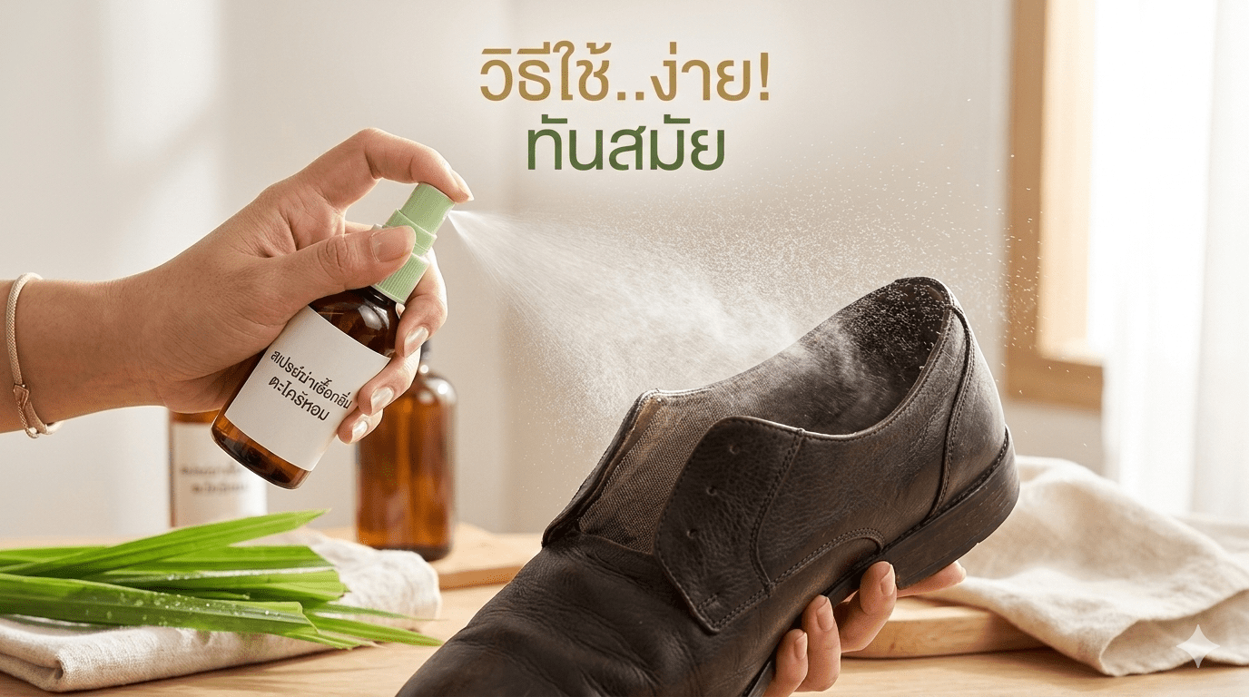 ดับกลิ่นรองเท้าด้วยตะไคร้หอม