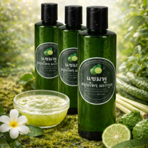 แชมพูสมุนไพรมะกรูดบ้านห้วยทรายเหนือ 3 ชิ้น