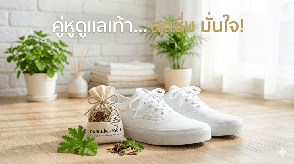 ดับกลิ่นรองเท้าด้วยตะไคร้หอม